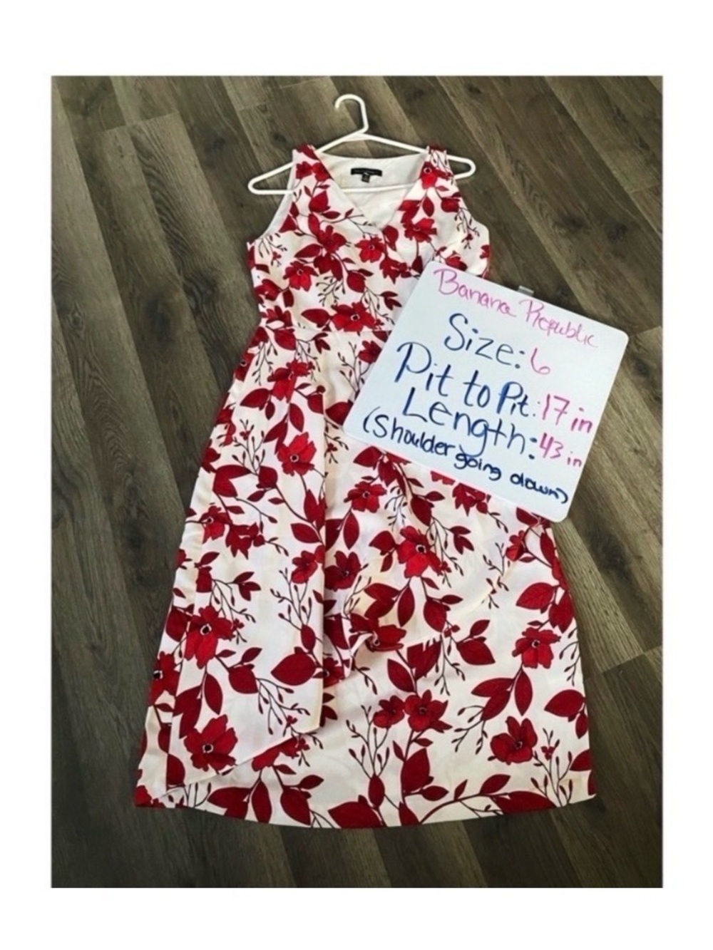 BANANA REPUBLIC White Floral Print Midi Dress - Picture 9 of 9